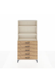 Arges Dolap 3 Raflı 5 Çekmeceli 88x30x182 - S24M035V3A