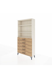Arges Dolap 3 Raflı 5 Çekmeceli 88x30x182 - S24M035V3A