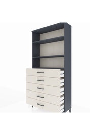 Arges Dolap 3 Raflı 5 Çekmeceli 88x30x182 - S24M035V4A