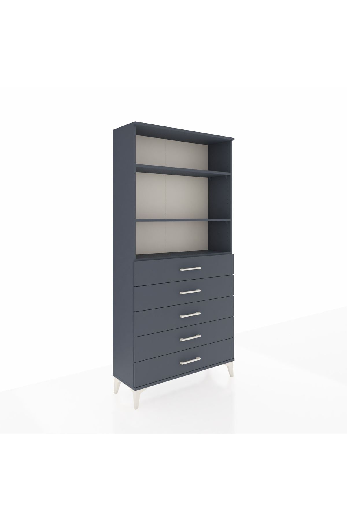 Arges Dolap 3 Raflı 5 Çekmeceli 88x30x182 - S24M035V5A