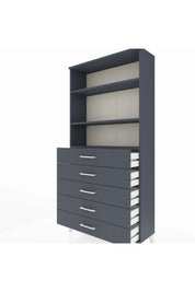 Arges Dolap 3 Raflı 5 Çekmeceli 88x30x182 - S24M035V5A