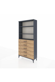 Arges Dolap 3 Raflı 5 Çekmeceli 88x30x182 - S24M035V6A