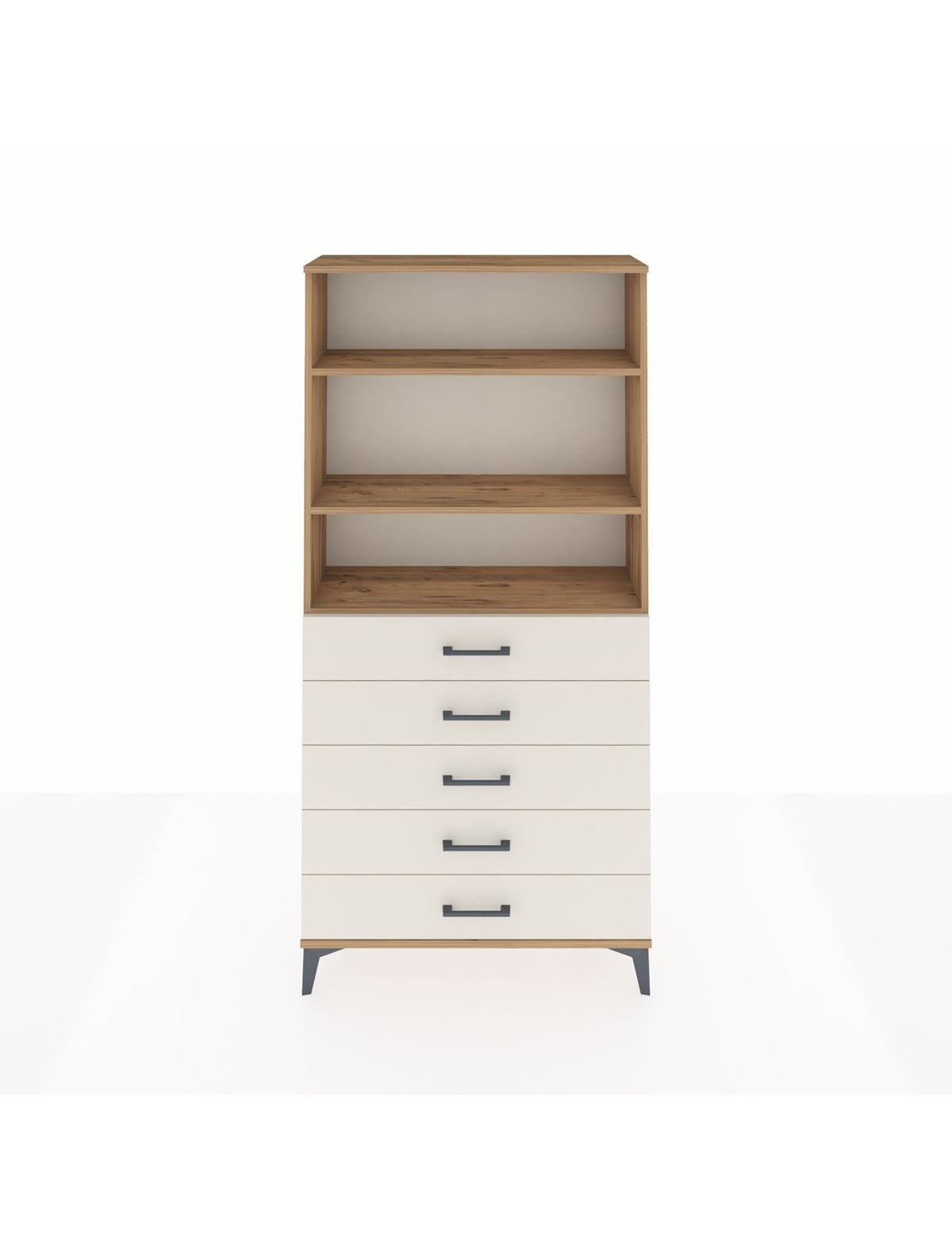 Arges Dolap 3 Raflı 5 Çekmeceli 88x30x182 - S24M035V7A
