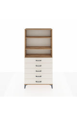 Arges Dolap 3 Raflı 5 Çekmeceli 88x30x182
