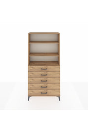 Arges Dolap 3 Raflı 5 Çekmeceli 88x30x182 - S24M035V9A