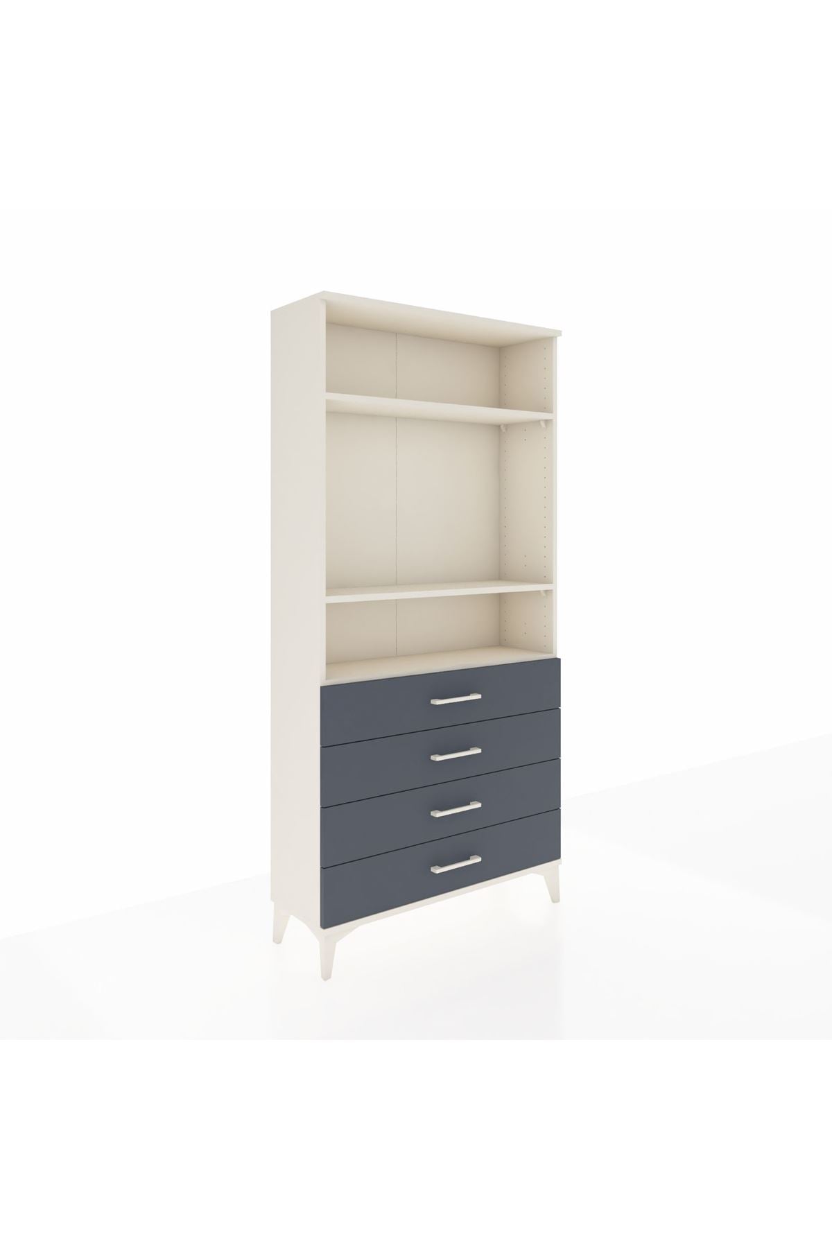 Arges Dolap 3 Raflı 4 Çekmeceli 88x30x182 - S24M036V2A