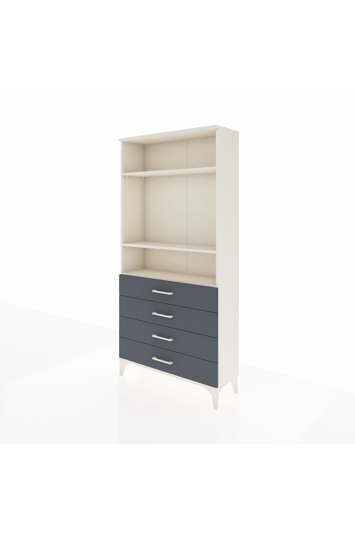 Arges Dolap 3 Raflı 4 Çekmeceli 88x30x182 - S24M036V2A