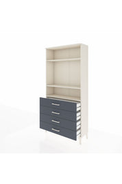 Arges Dolap 3 Raflı 4 Çekmeceli 88x30x182 - S24M036V2A