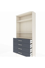 Arges Dolap 3 Raflı 4 Çekmeceli 88x30x182 - S24M036V2A