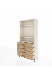 Arges Dolap 3 Raflı 4 Çekmeceli 88x30x182 - S24M036V3A