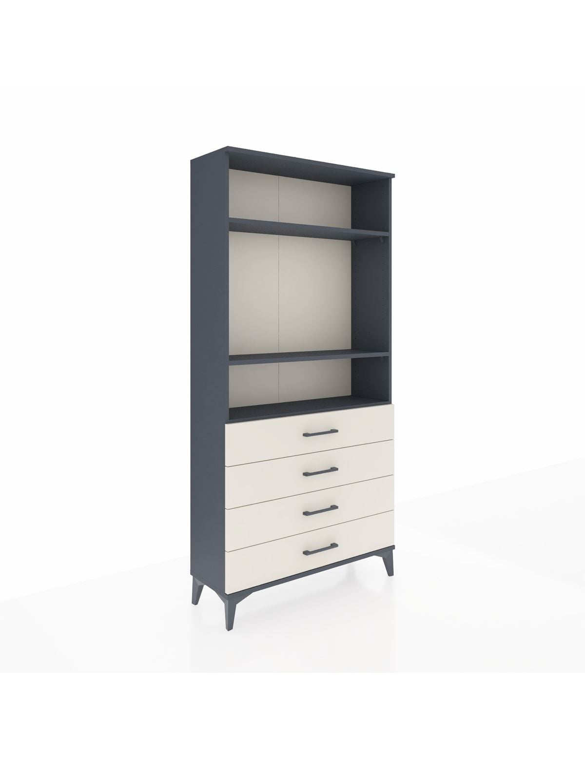 Arges Dolap 3 Raflı 4 Çekmeceli 88x30x182 - S24M036V4A