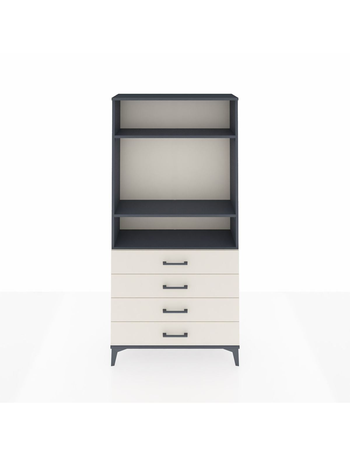 Arges Dolap 3 Raflı 4 Çekmeceli 88x30x182 - S24M036V4A