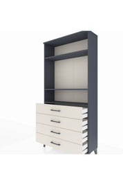 Arges Dolap 3 Raflı 4 Çekmeceli 88x30x182 - S24M036V4A