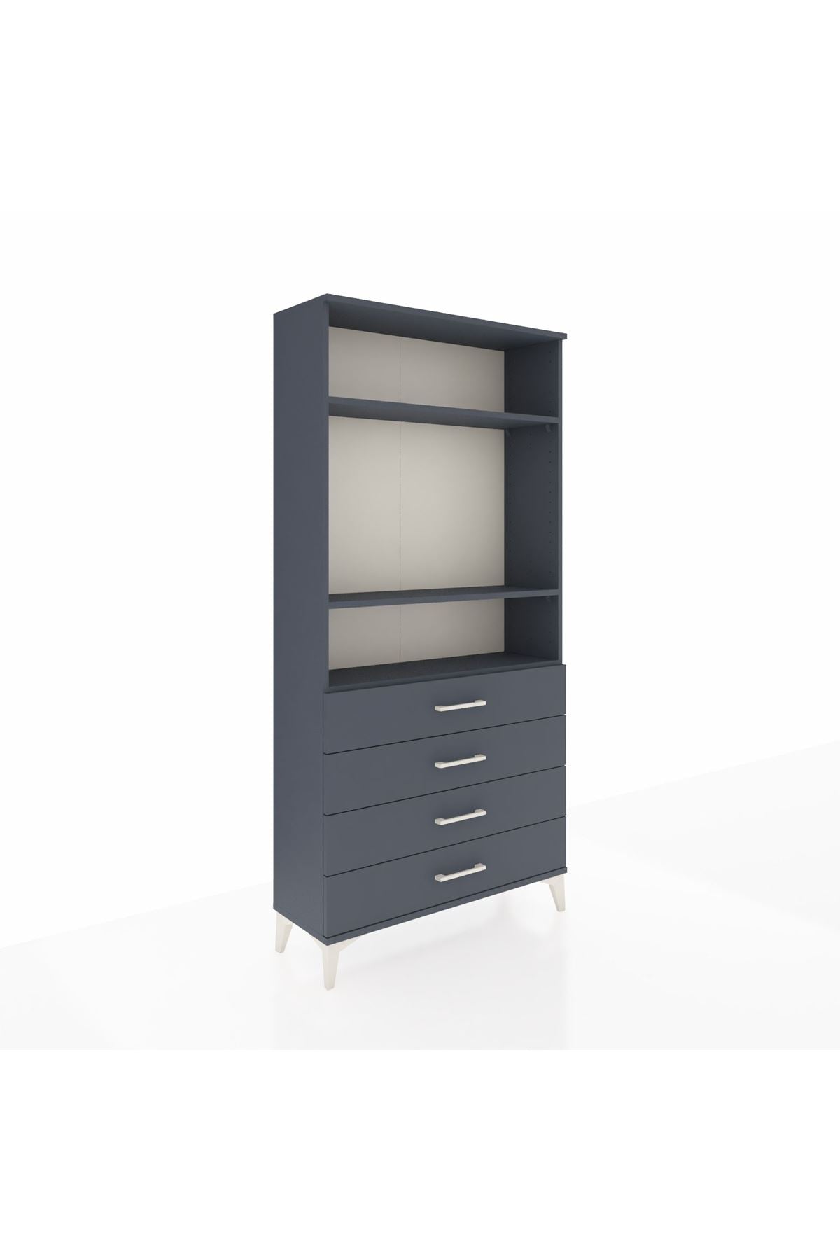 Arges Dolap 3 Raflı 4 Çekmeceli 88x30x182 - S24M036V5A
