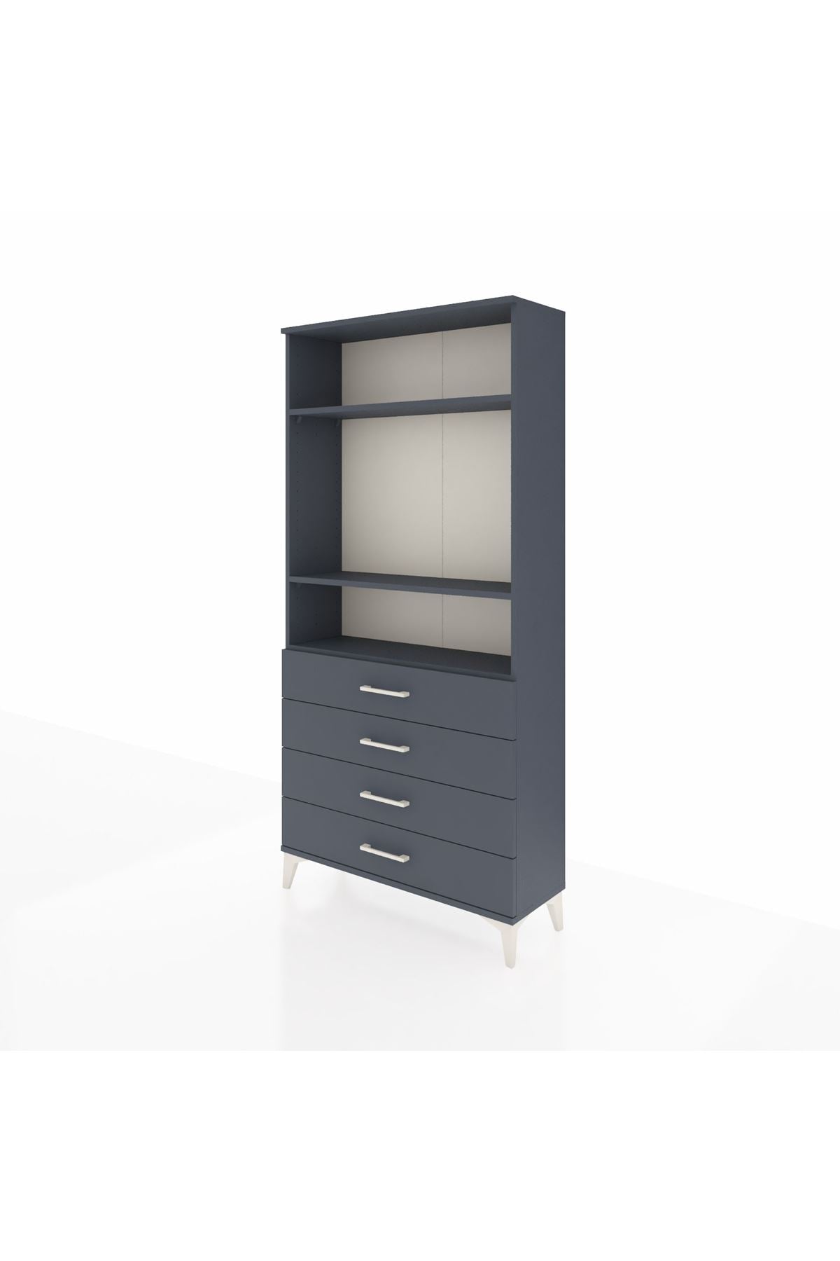 Arges Dolap 3 Raflı 4 Çekmeceli 88x30x182 - S24M036V5A