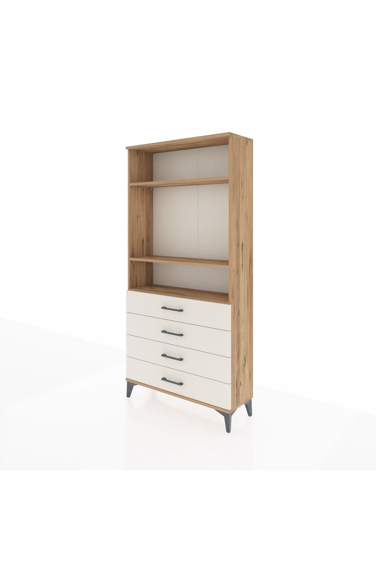 Arges Dolap 3 Raflı 4 Çekmeceli 88x30x182 - S24M036V7A