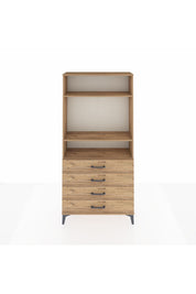 Arges Dolap 3 Raflı 4 Çekmeceli 88x30x182 - S24M036V9A