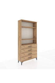 Arges Dolap 3 Raflı 4 Çekmeceli 88x30x182 - S24M036V9A