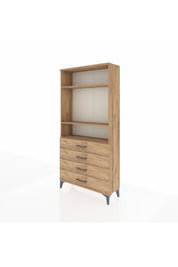 Arges Dolap 3 Raflı 4 Çekmeceli 88x30x182 - S24M036V9A