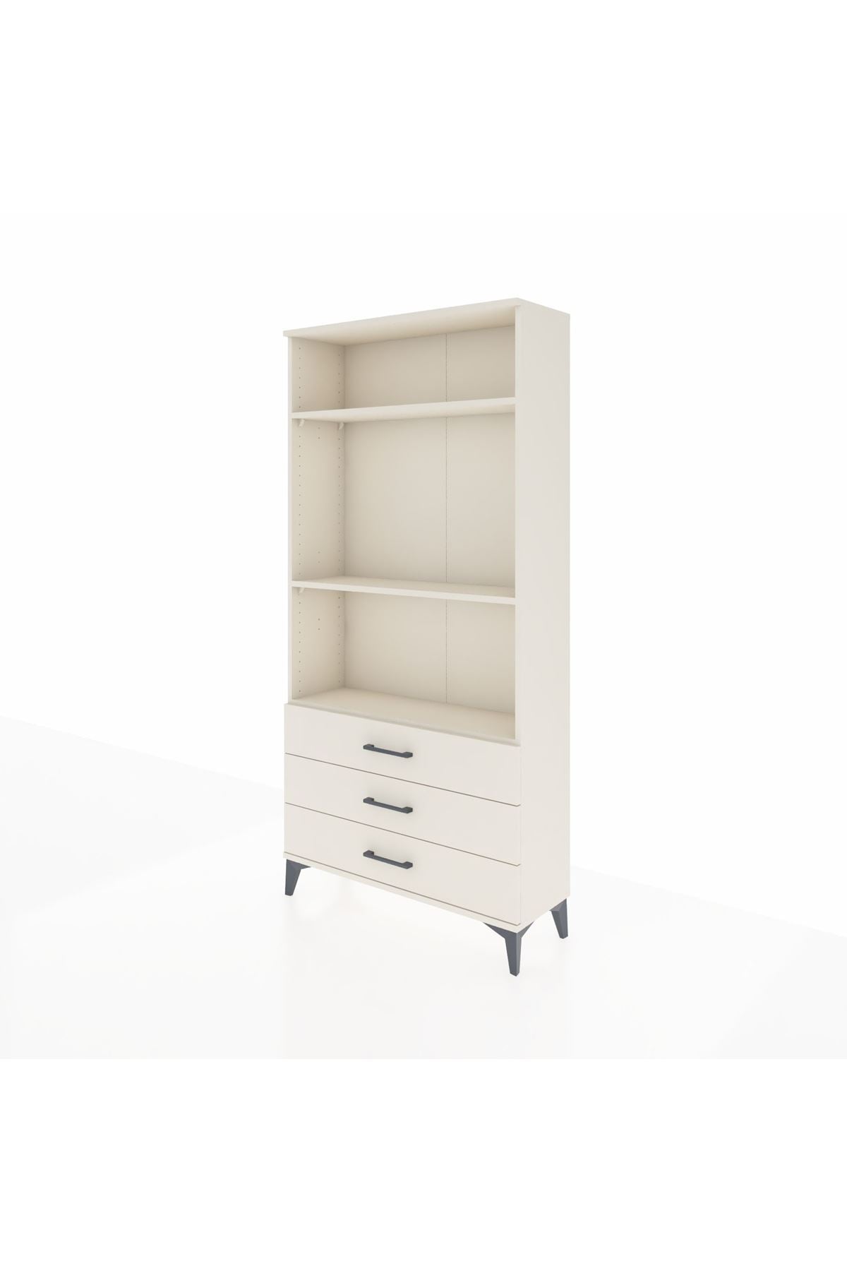 Arges Dolap 3 Raflı 3 Çekmeceli 88x30x182 - S24M037V1A