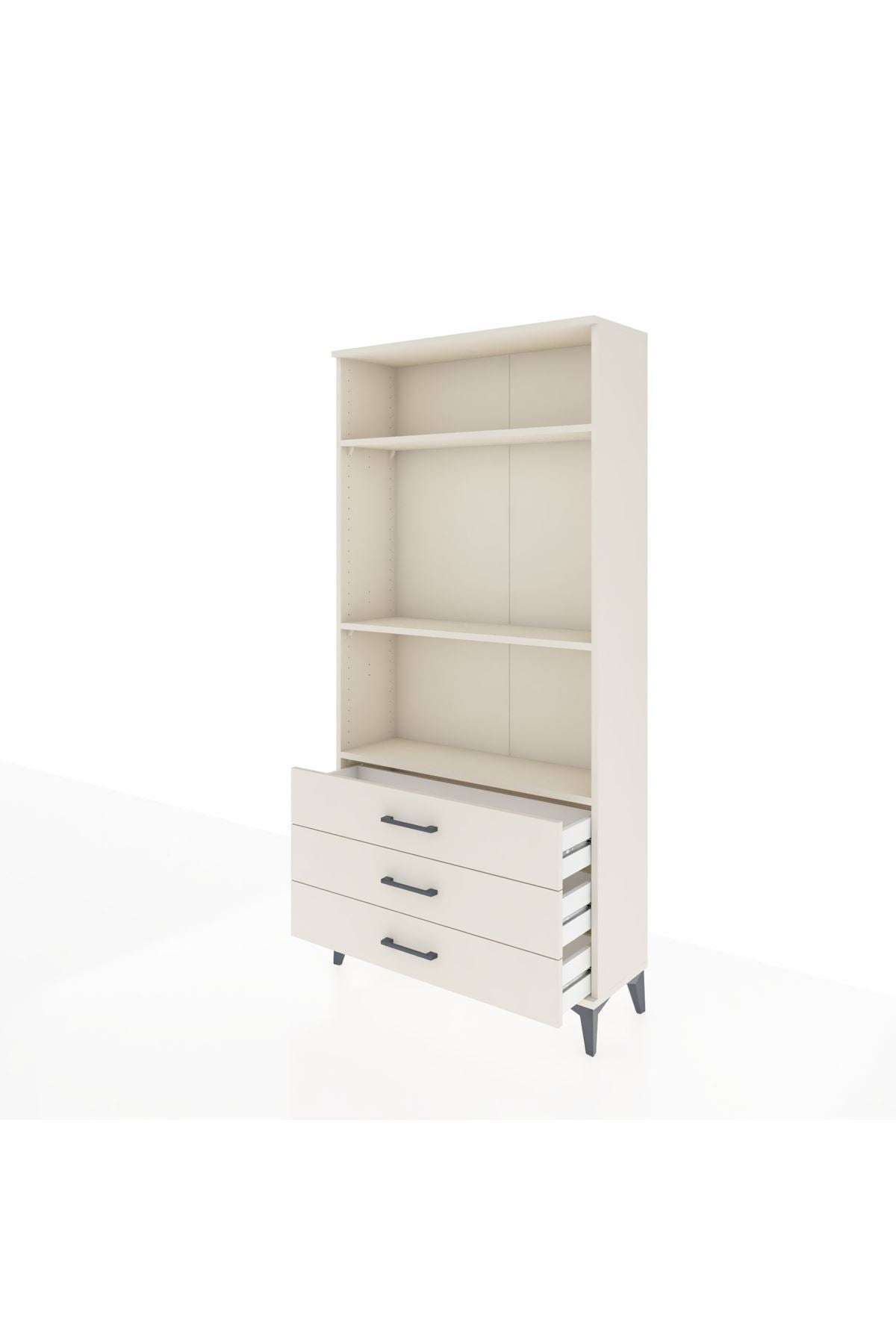 Arges Dolap 3 Raflı 3 Çekmeceli 88x30x182 - S24M037V1A