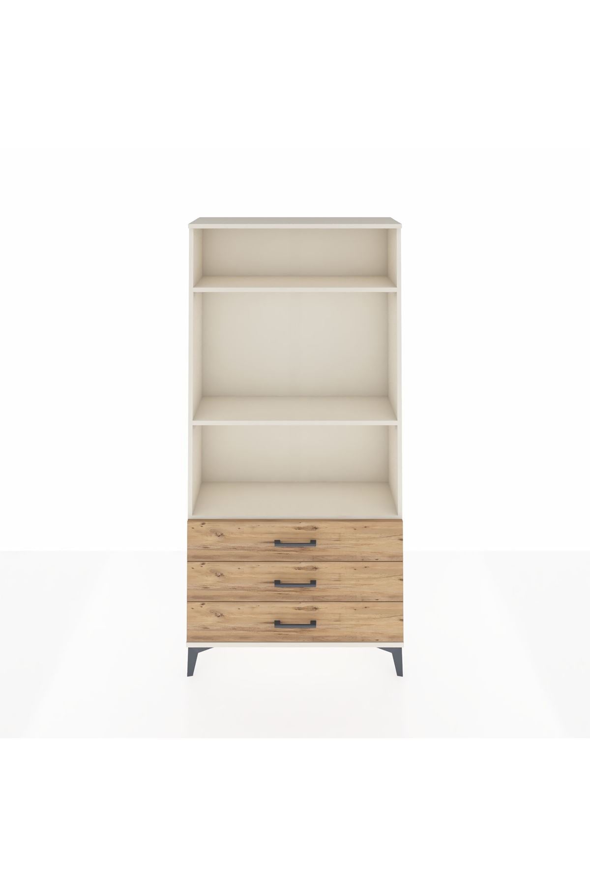 Arges Dolap 3 Raflı 3 Çekmeceli 88x30x182 - S24M037V3A