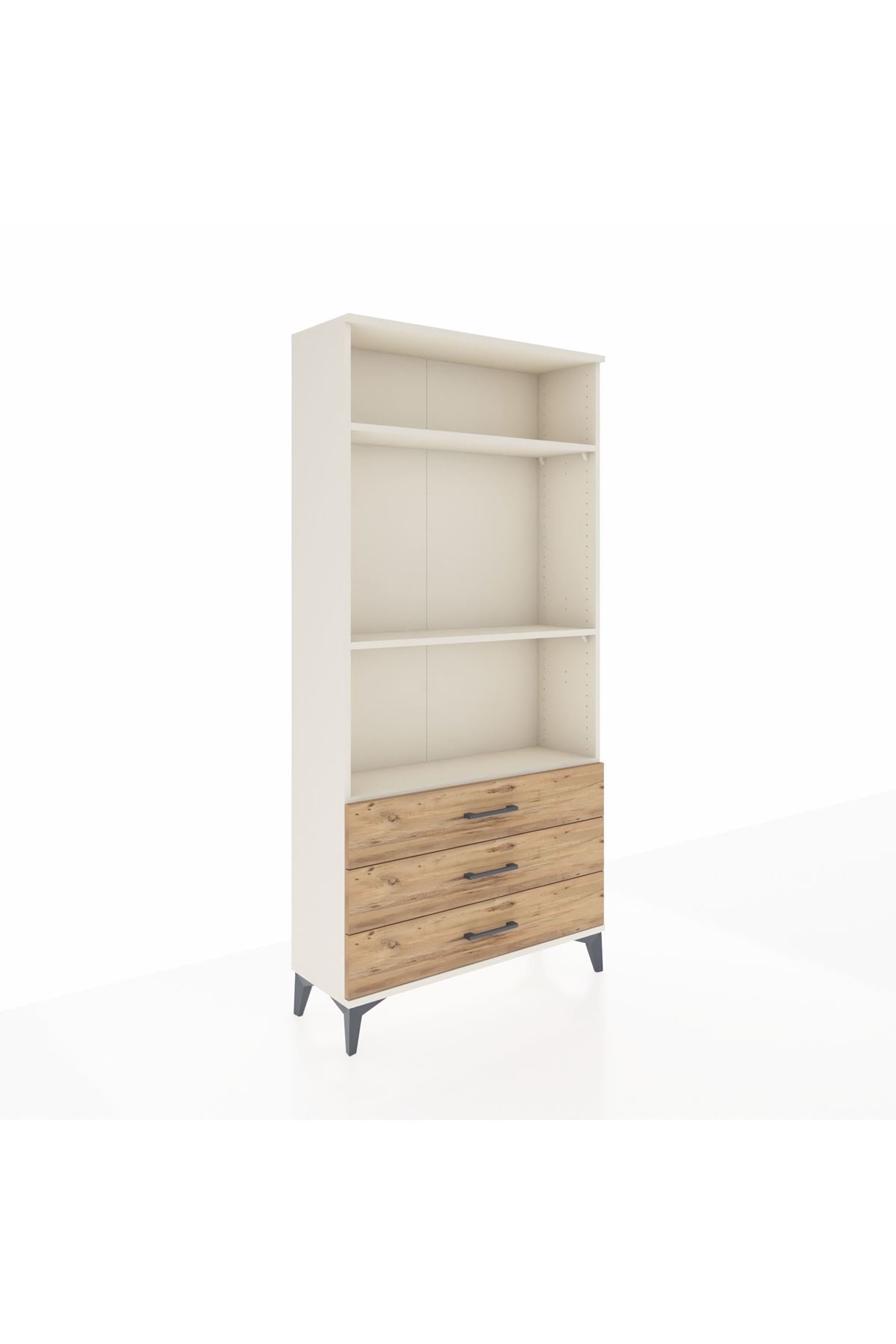 Arges Dolap 3 Raflı 3 Çekmeceli 88x30x182 - S24M037V3A