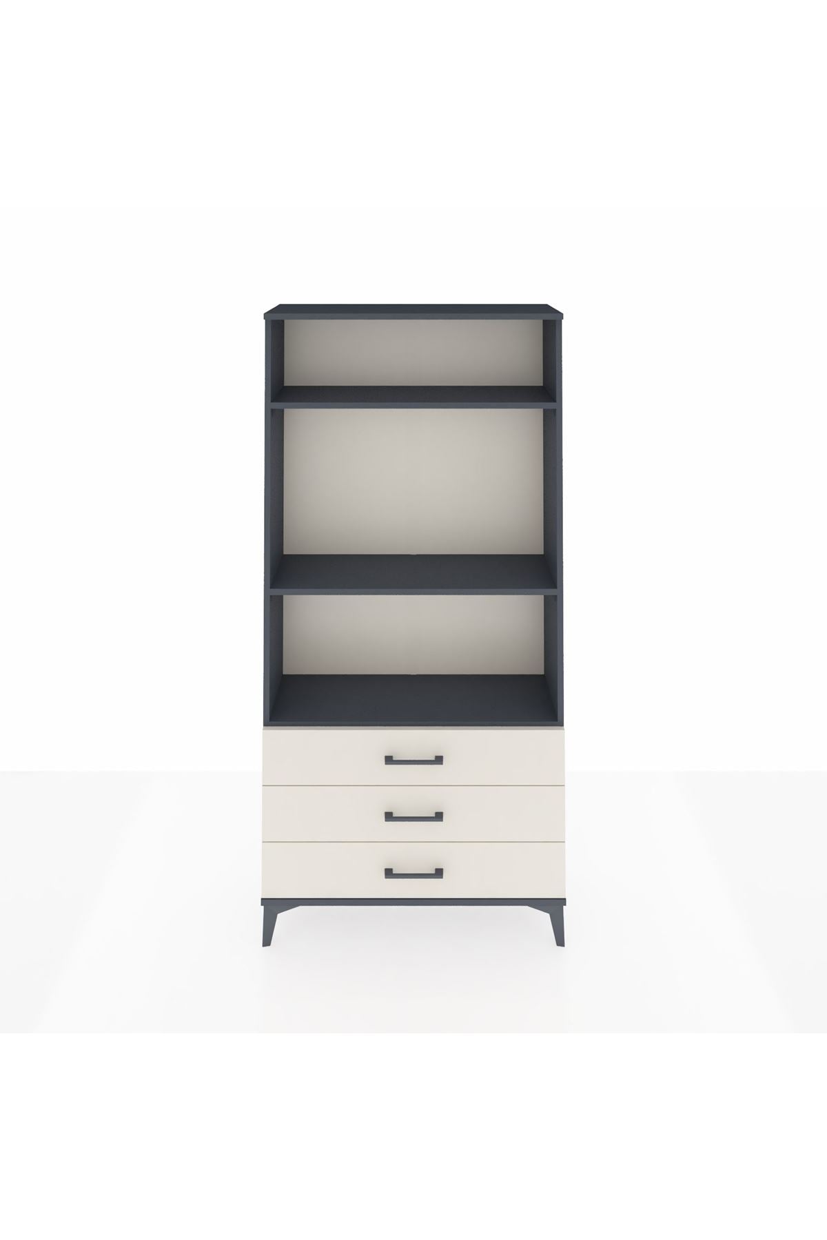 Arges Dolap 3 Raflı 3 Çekmeceli 88x30x182 - S24M037V4A