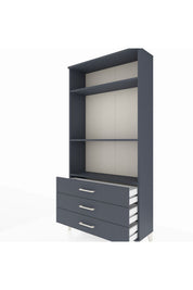 Arges Dolap 3 Raflı 3 Çekmeceli 88x30x182 - S24M037V5A