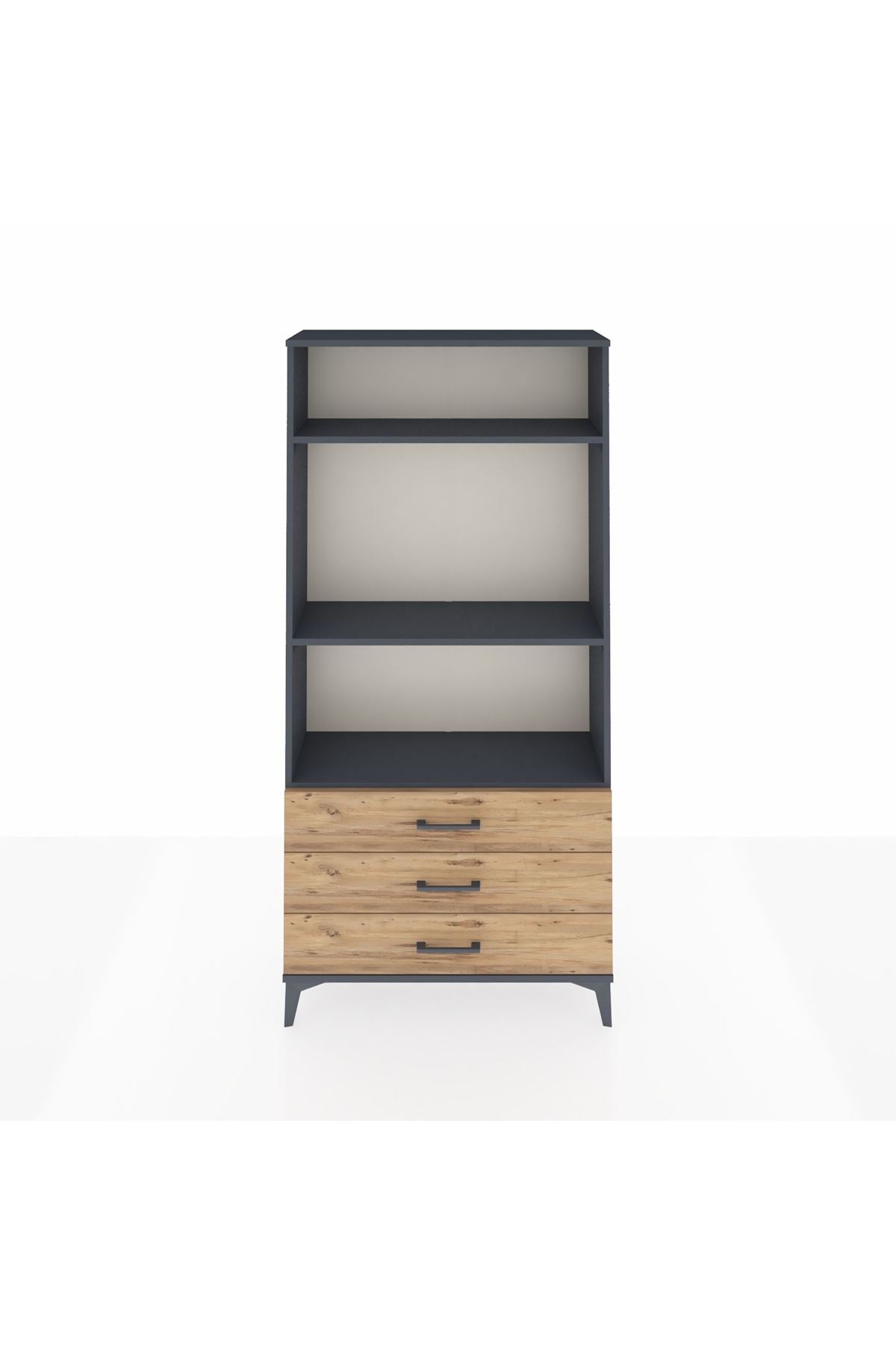 Arges Dolap 3 Raflı 3 Çekmeceli 88x30x182 - S24M037V6A
