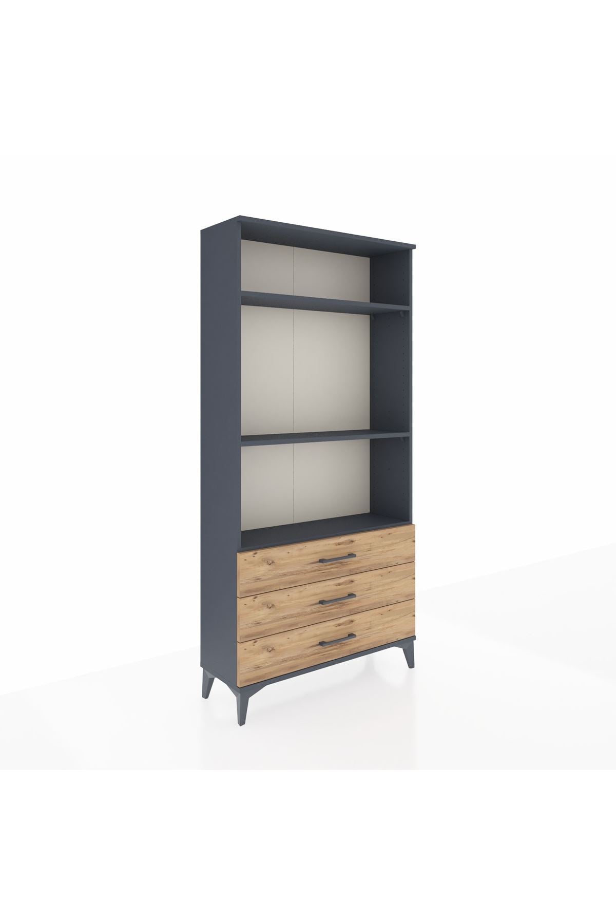 Arges Dolap 3 Raflı 3 Çekmeceli 88x30x182 - S24M037V6A