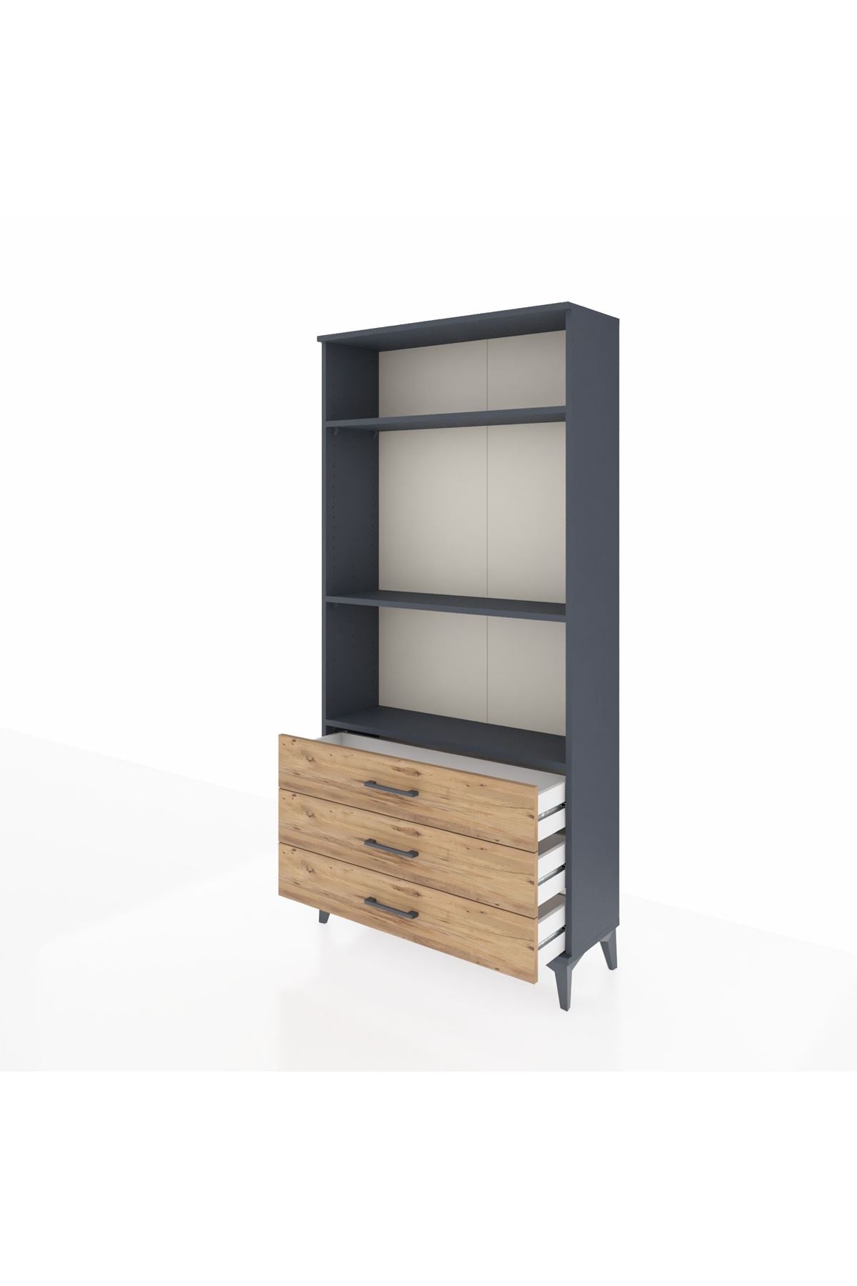 Arges Dolap 3 Raflı 3 Çekmeceli 88x30x182 - S24M037V6A