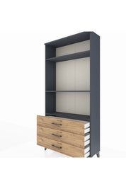 Arges Dolap 3 Raflı 3 Çekmeceli 88x30x182 - S24M037V6A