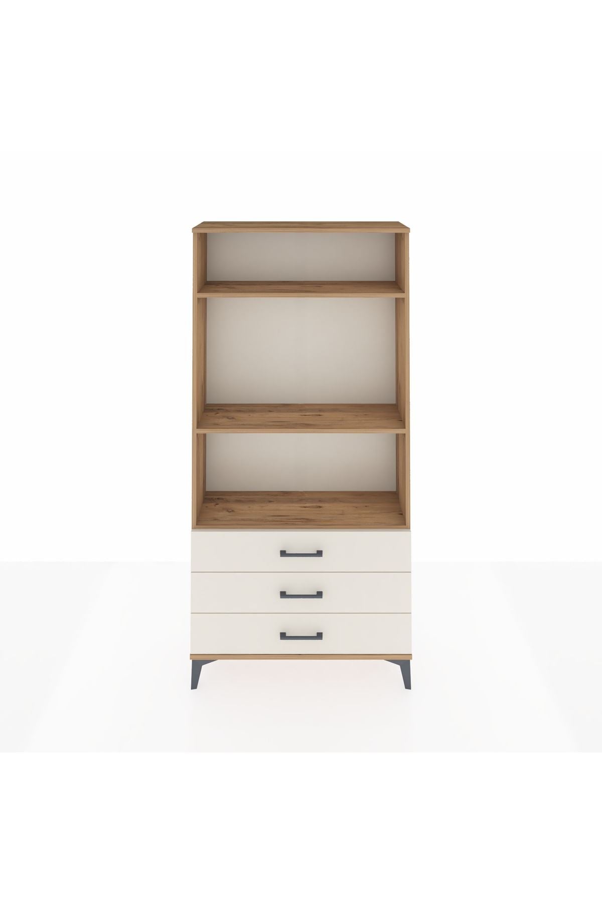 Arges Dolap 3 Raflı 3 Çekmeceli 88x30x182 - S24M037V7A