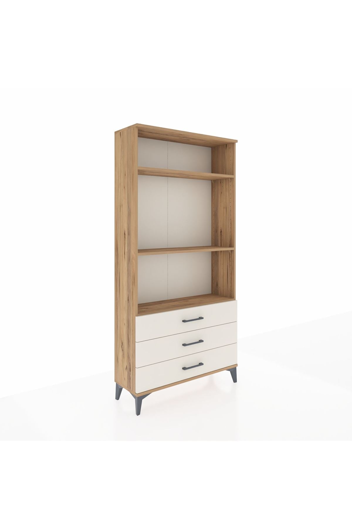 Arges Dolap 3 Raflı 3 Çekmeceli 88x30x182 - S24M037V7A