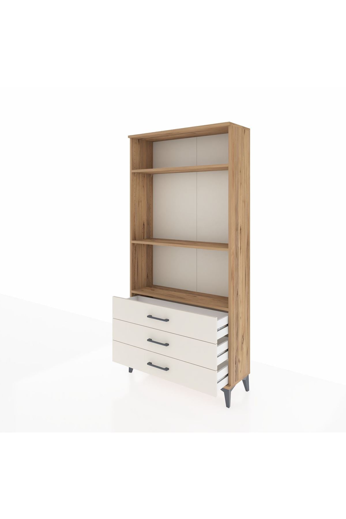 Arges Dolap 3 Raflı 3 Çekmeceli 88x30x182 - S24M037V7A
