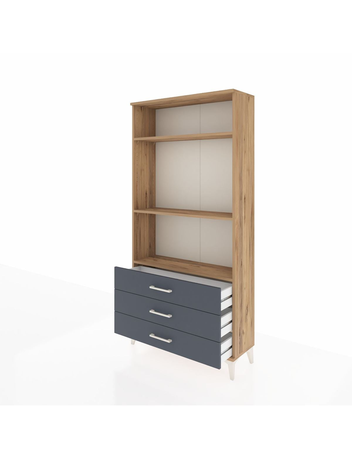 Arges Dolap 3 Raflı 3 Çekmeceli 88x30x182 - S24M037V8A