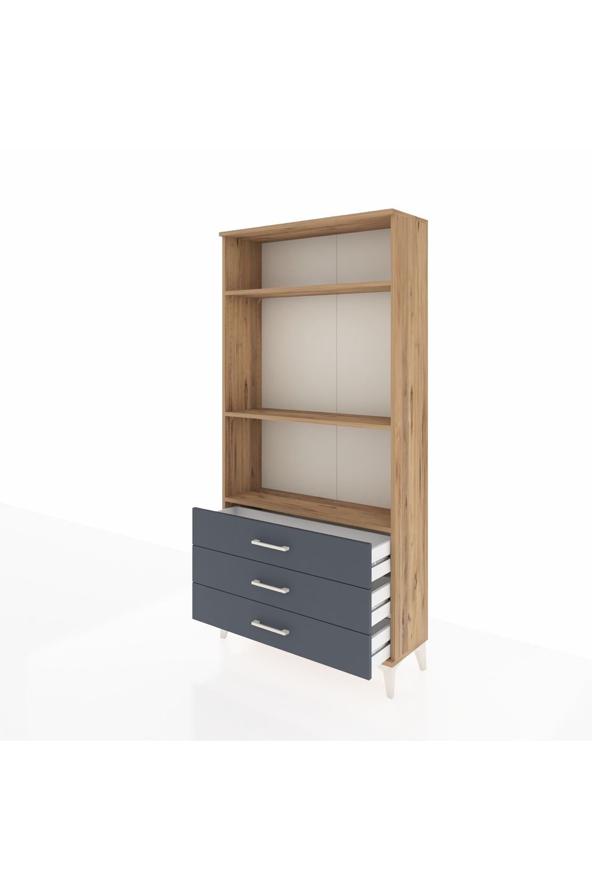 Arges Dolap 3 Raflı 3 Çekmeceli 88x30x182 - S24M037V8A