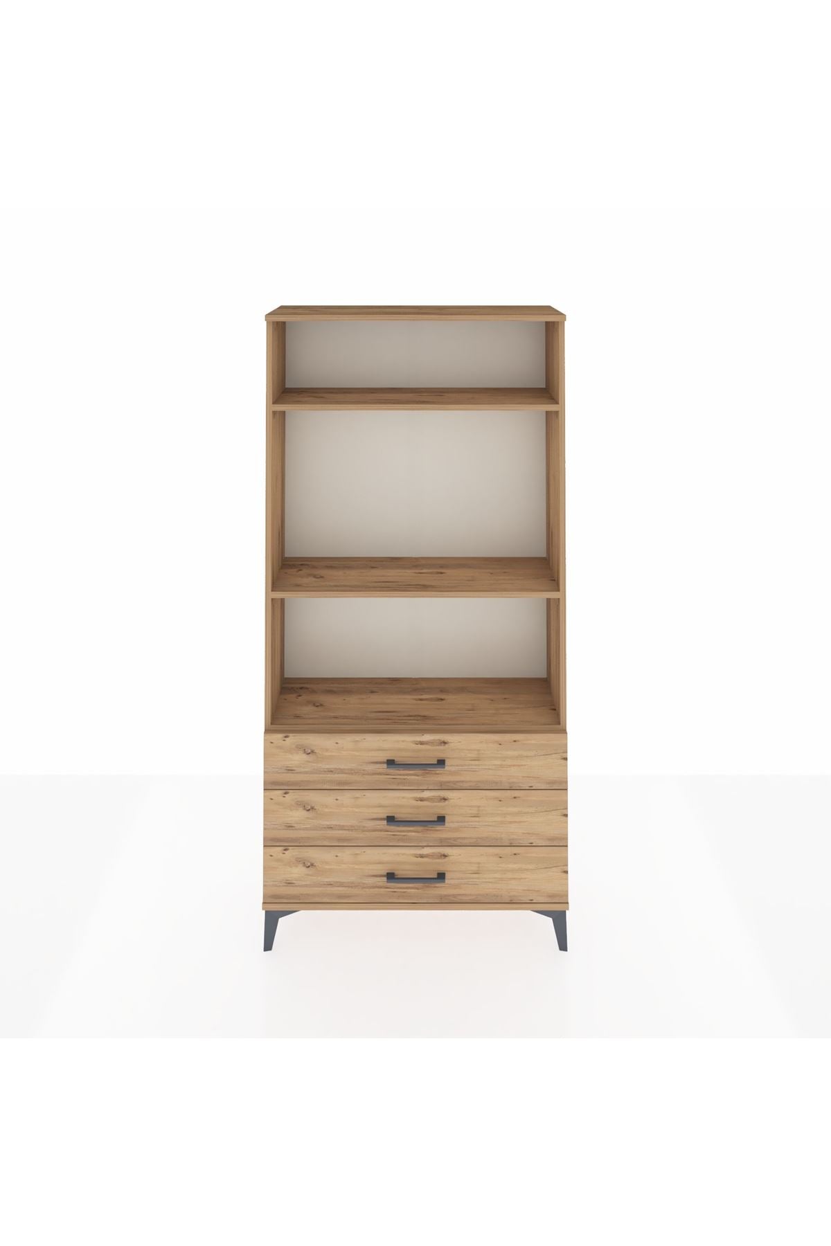 Arges Dolap 3 Raflı 3 Çekmeceli 88x30x182 - S24M037V9A