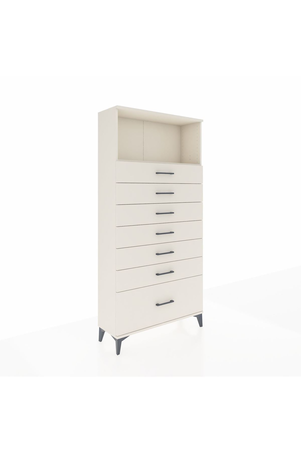 Arges Dolap Tek Raflı 7 Çekmeceli 88x30x182 - S24M038V1A
