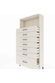 Arges Dolap Tek Raflı 7 Çekmeceli 88x30x182 - S24M038V1A