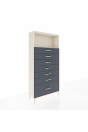 Arges Dolap Tek Raflı 7 Çekmeceli 88x30x182 - S24M038V2A