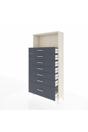 Arges Dolap Tek Raflı 7 Çekmeceli 88x30x182 - S24M038V2A