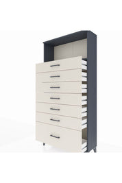 Arges Dolap Tek Raflı 7 Çekmeceli 88x30x182 - S24M038V4A