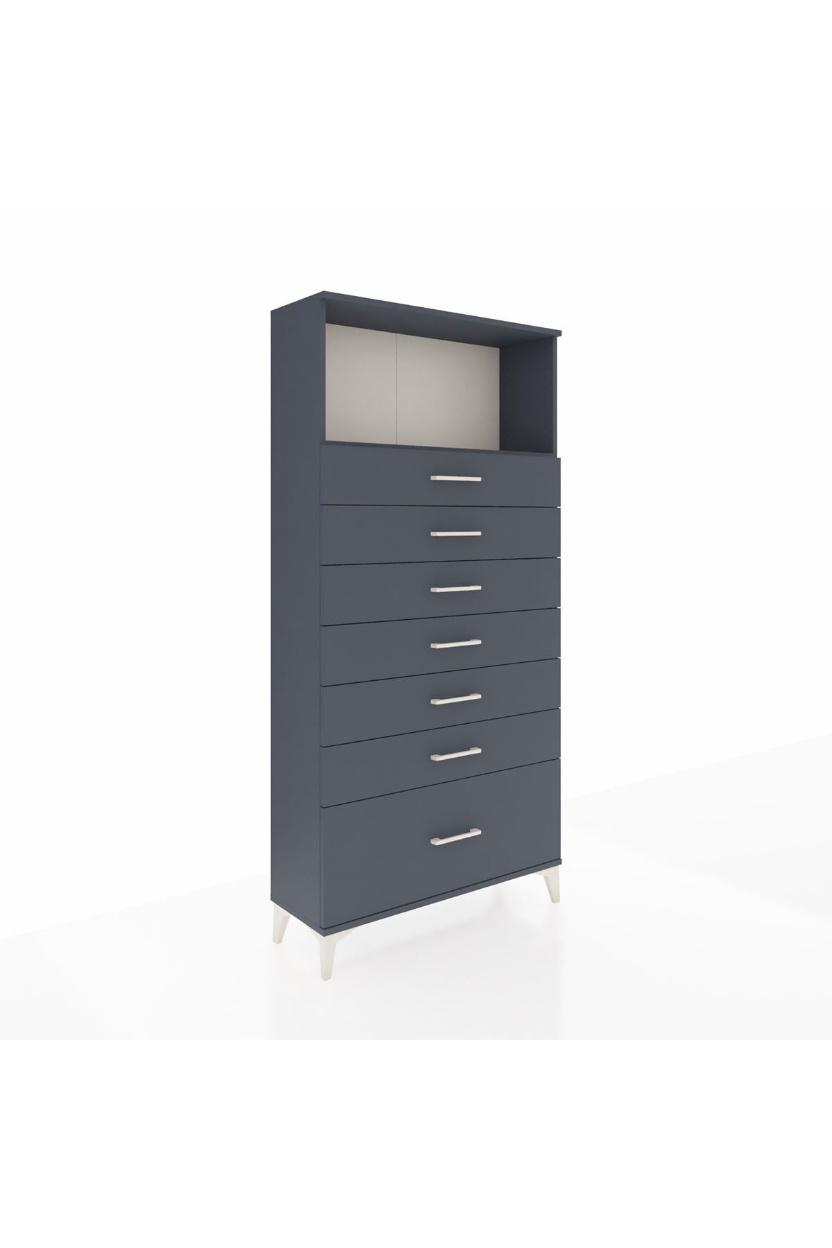 Arges Dolap Tek Raflı 7 Çekmeceli 88x30x182 - S24M038V5A