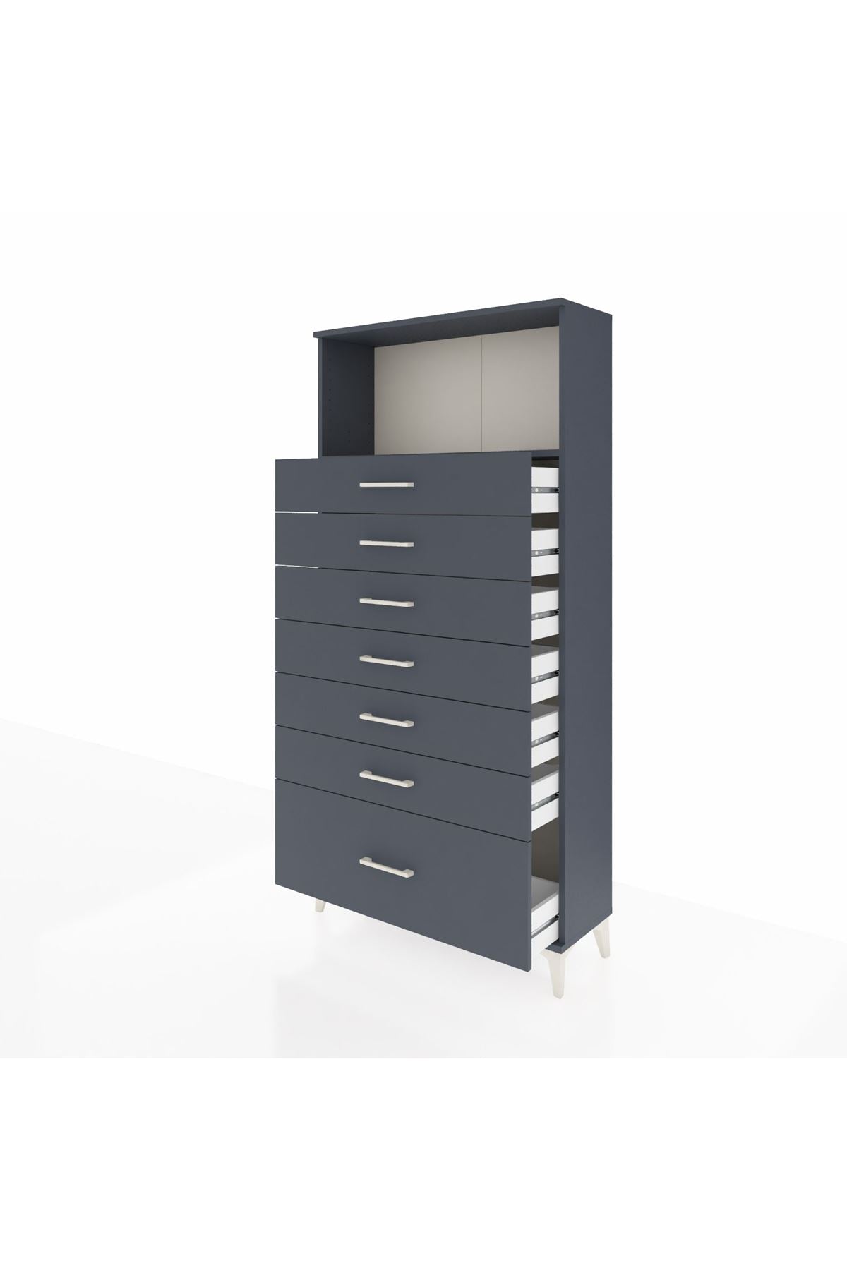 Arges Dolap Tek Raflı 7 Çekmeceli 88x30x182 - S24M038V5A
