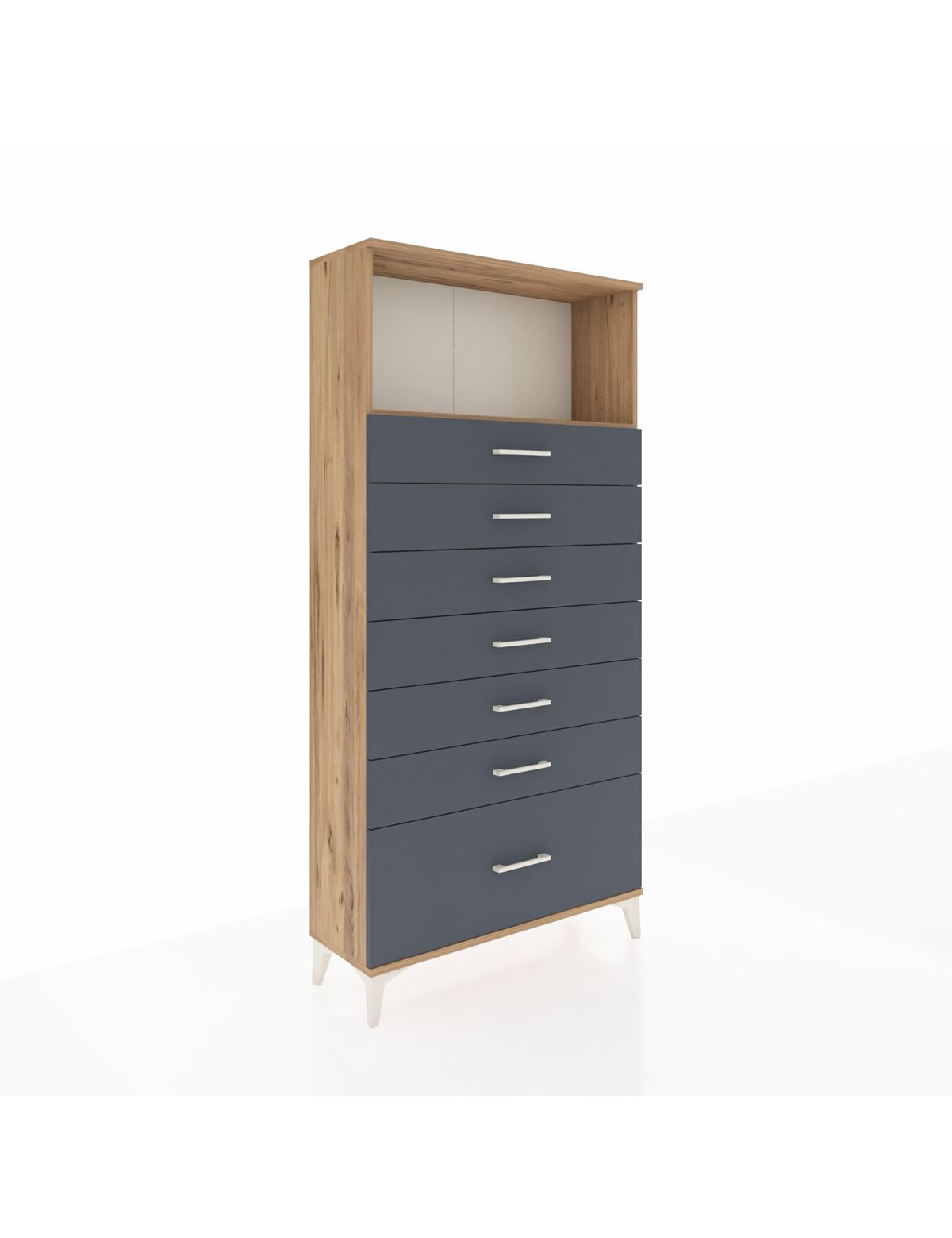 Arges Dolap Tek Raflı 7 Çekmeceli 88x30x182 - S24M038V8A