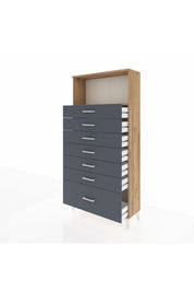 Arges Dolap Tek Raflı 7 Çekmeceli 88x30x182 - S24M038V8A