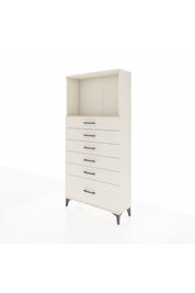 Arges Dolap Tek Raflı 6 Çekmeceli 88x30x182 - S24M039V1A