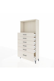 Arges Dolap Tek Raflı 6 Çekmeceli 88x30x182 - S24M039V1A